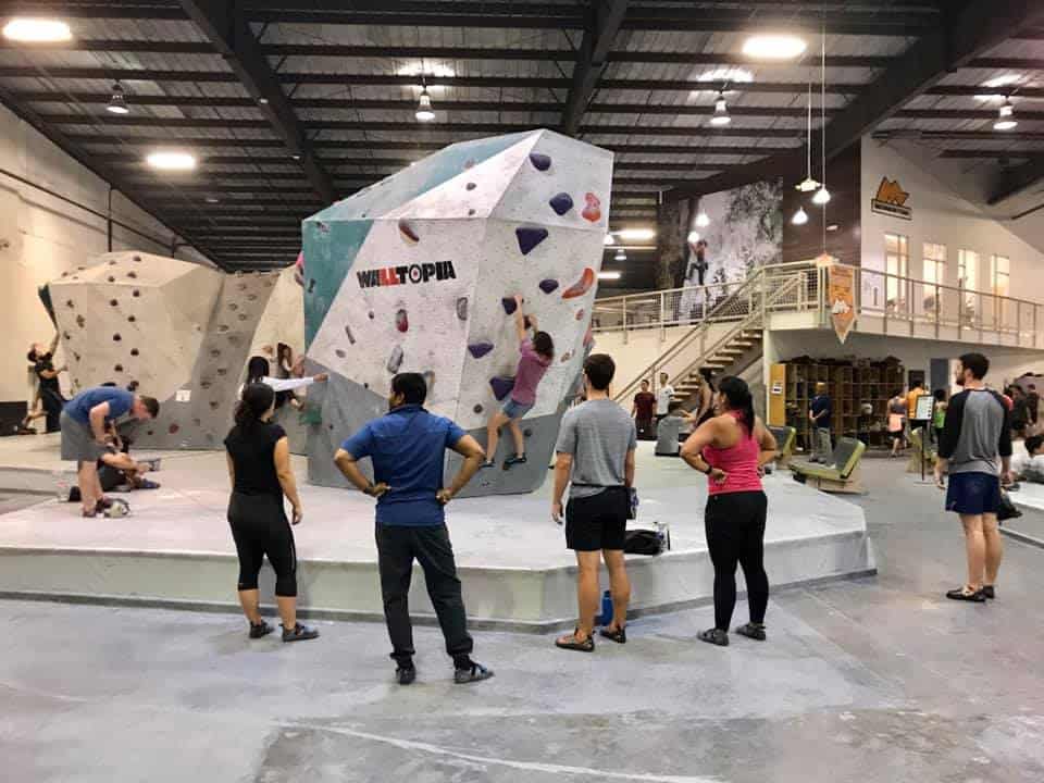 Bouldering at Momentum Silver St.