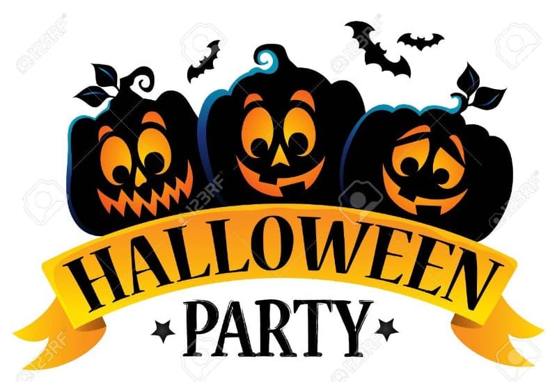 Halloween party sign theme image 1 - eps10 vector illustration.